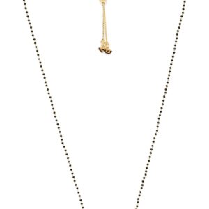 Gold Plated & Black Beaded Mangalsutra
