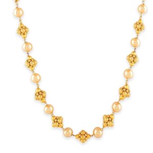 Women Gold-Plated Pearl Necklace