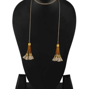 Contemporary Tassel and Beads Necklace