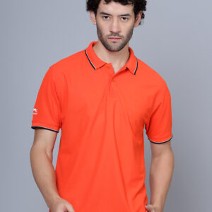 Rust Dual Tone Tipping Half Sleeves T-Shirts