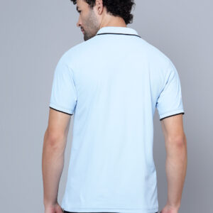 Sky Dual Tone Tipping Half Sleeves T-Shirts