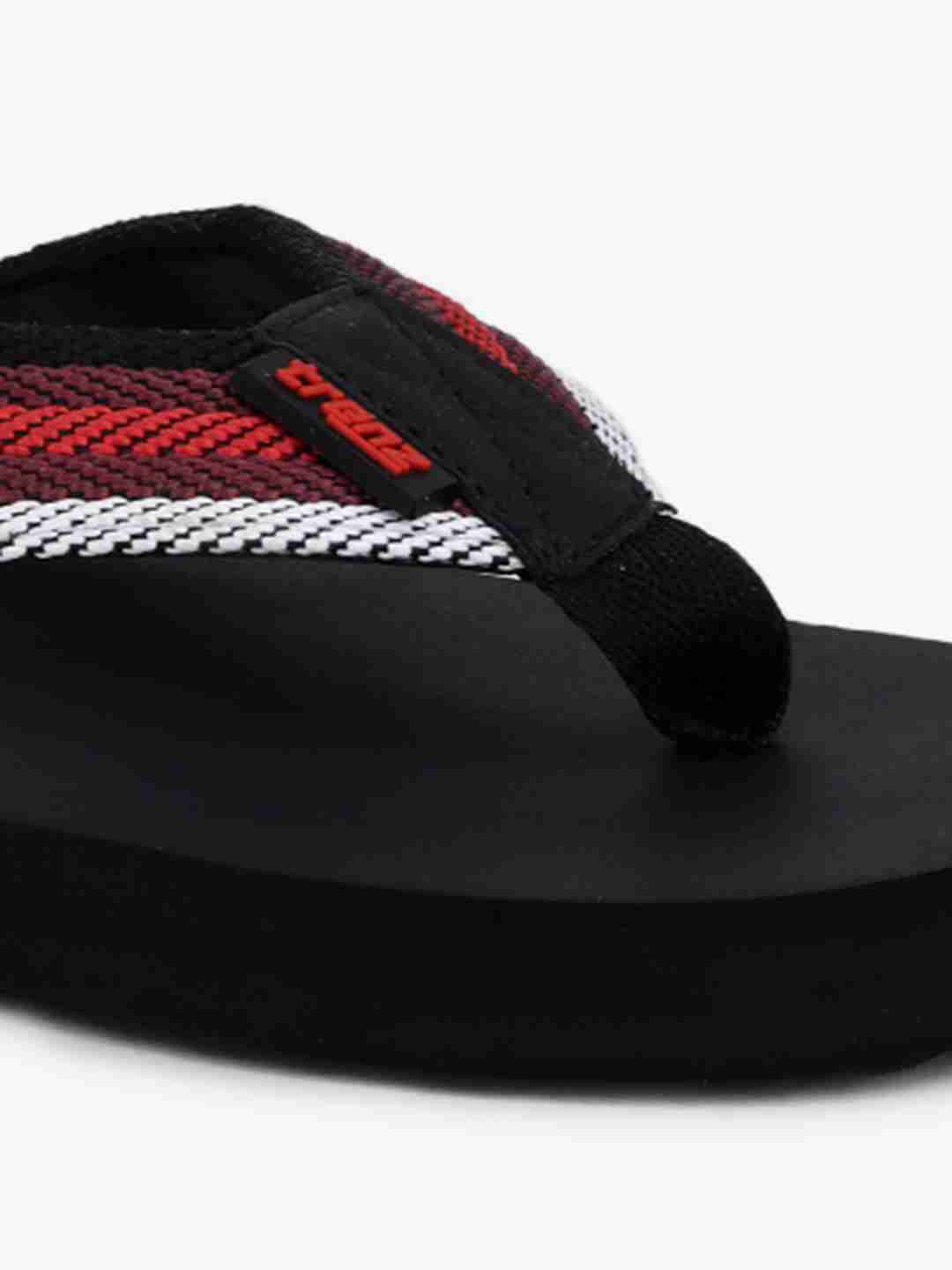 Trenz Style Walk Black Red Men Slippers