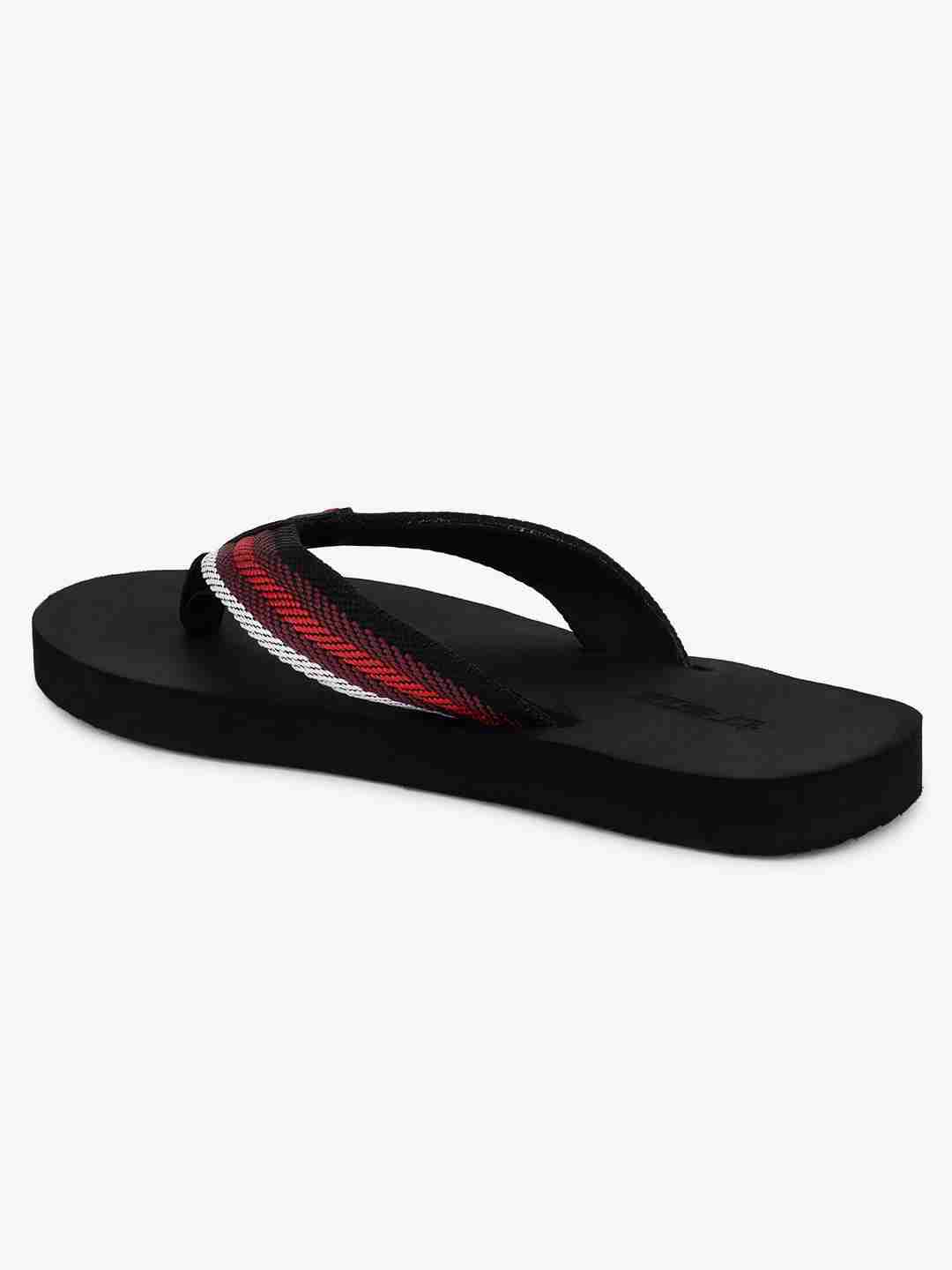 Trenz Style Walk Black Red Men Slippers