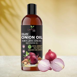 Luxura Sciences Organic Onion Hair Oil for Hair Regrowth and Hair Fall Control with Natural Essential Oil
