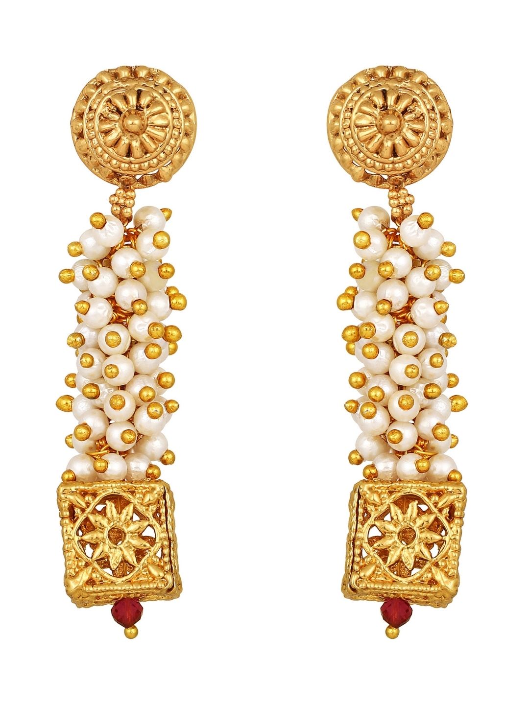 INDIAN ETHNIC ANTIQUE Look Traditional South Indian Style Jhumka jhumki  Earrings $9.99 - PicClick