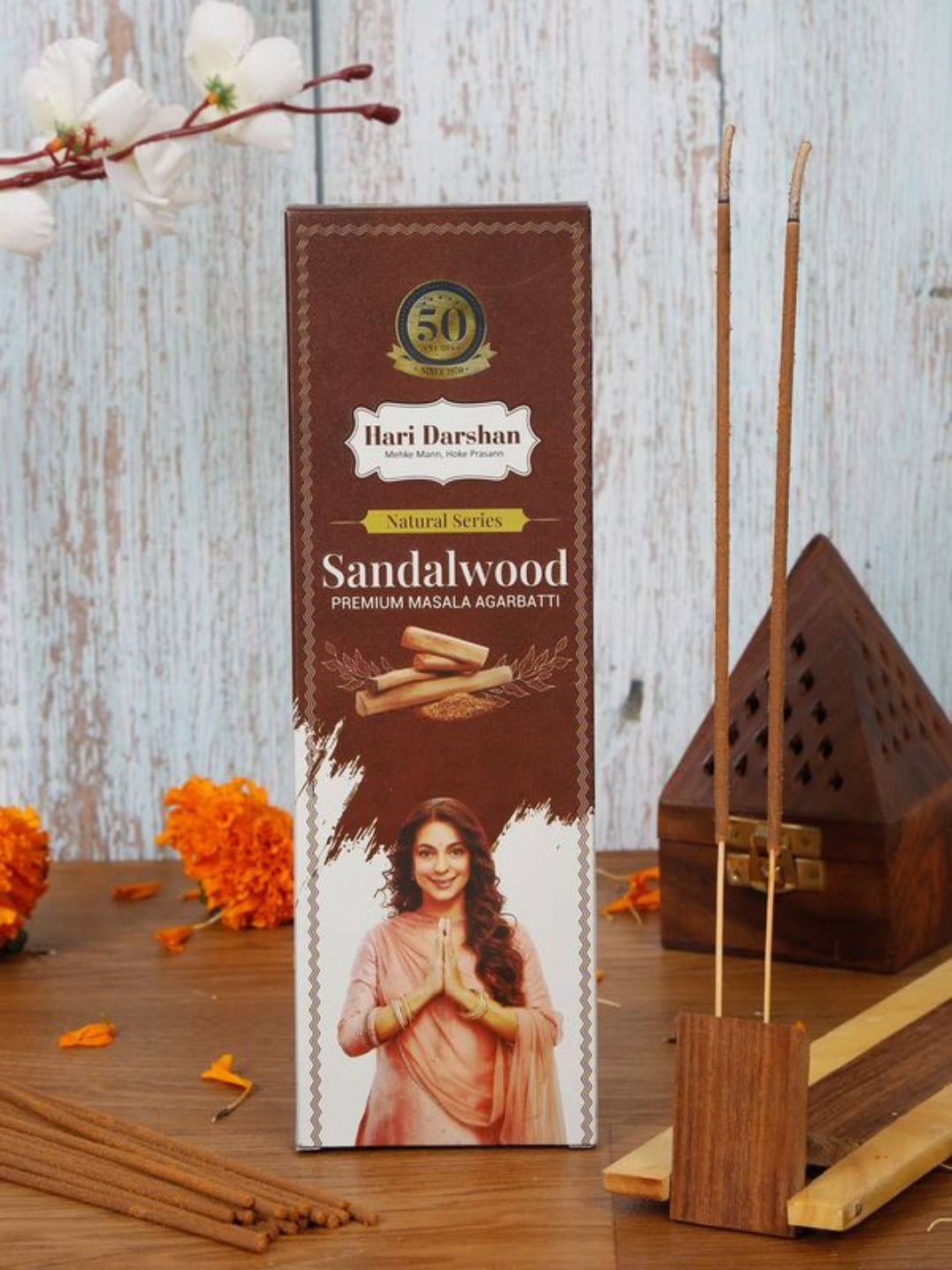 Hari Darshan Sandalwood Premium Masala Agarbatti Natural Incense Sticks – 60g