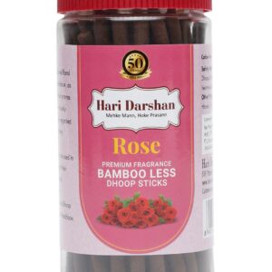 Hari Darshan Rose Bamboo Less Dhoop Sticks -125g