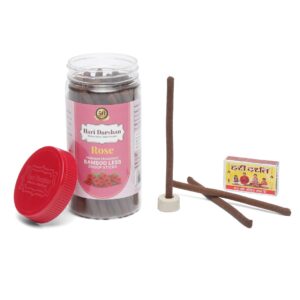 Hari Darshan Rose Bamboo Less Dhoop Sticks -125g