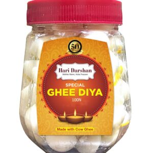 Hari Darshan Special Ghee Diya 20 min Burning Time Wax Free Ghee Diya Batti(100 Pices)