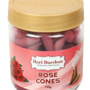 Hari Darshan Dhoop Jar Cones – Rose (125g)