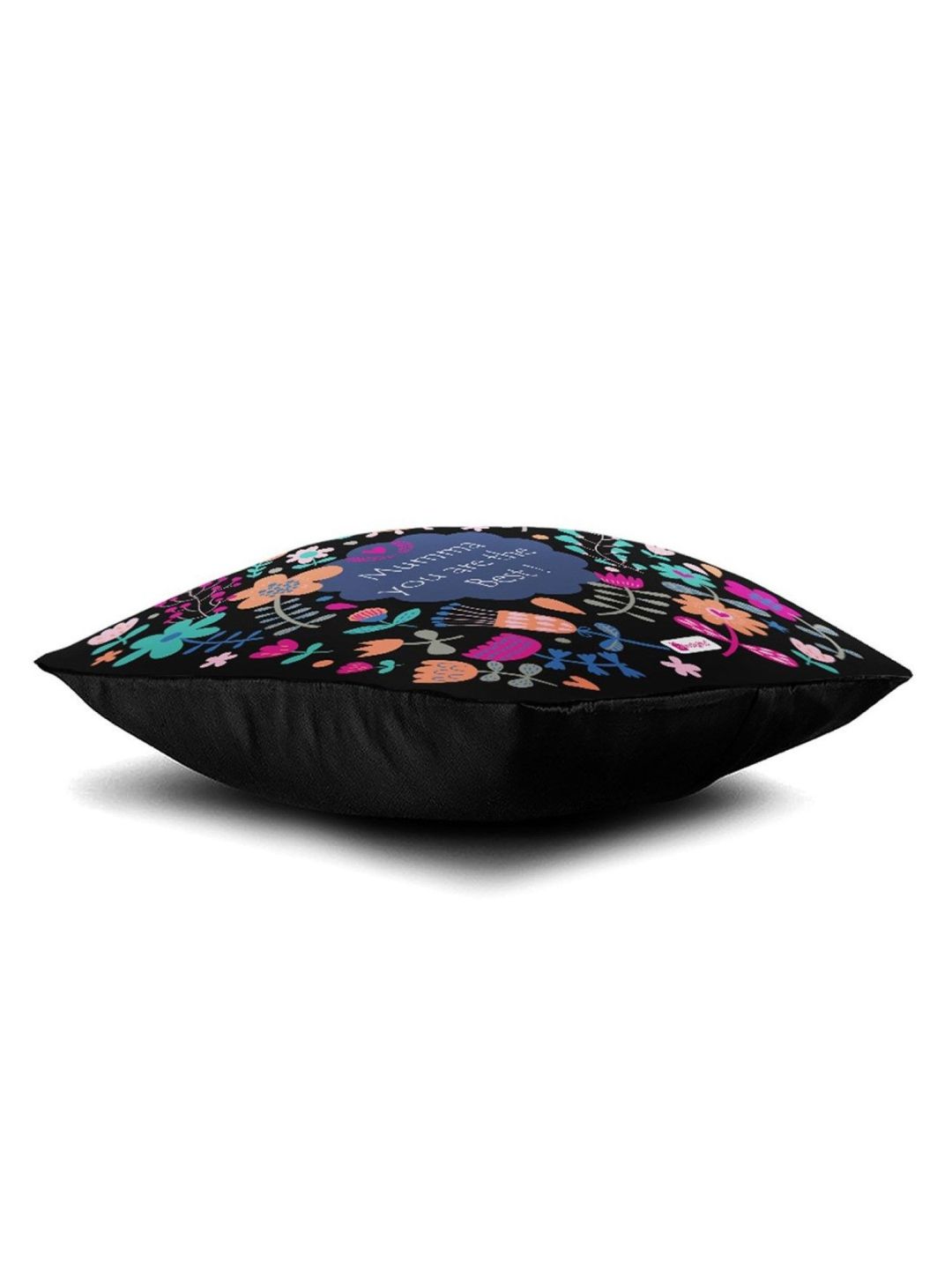 Indigifts Satin Mug and Cushion Cover with Filler – 1 Mug 1 Cushion Cover| 12×12 inches| 1 Pack Filler | MATERIAL – CUSHION : Soft Poly Satin| Black Colored Cotton Overlap Envelop Backing