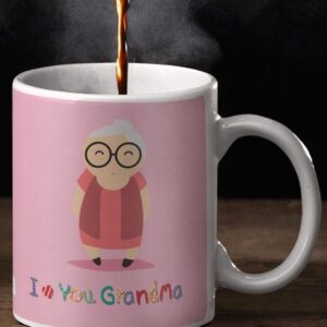 Indigifts I Love You Grandma Grandpa Coffee Mug Set of 2 | Printed Ceramic Coffee Mug 325 ml | 3 Layer Safe Packaging | MATERIAL: White Ceramic| High Quality Digital Printing| Premium Quality