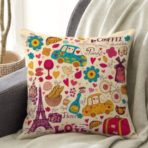 Quirky Valentine’s Day Gift: Paris Theme Cushion & Filler Set